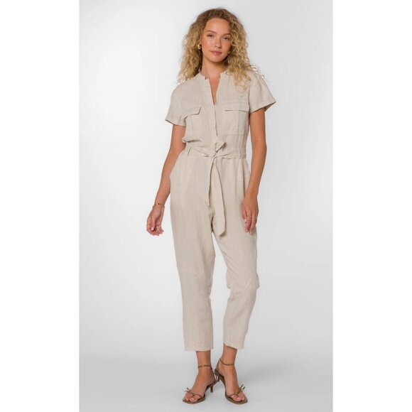 Velvet Heart Greyson Lightweight Jumpsuit in Wheat - Sz S - NWT - Picture 3 of 8